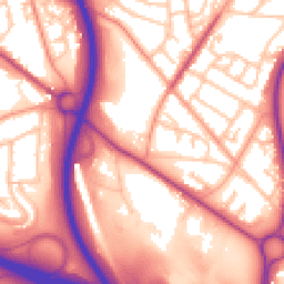 Daytime road noise heatmap for TF2 9YS