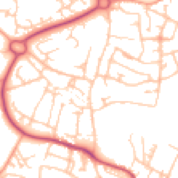 Daytime road noise heatmap for TF4 2AA