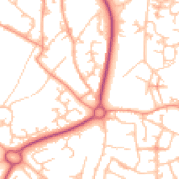 Daytime road noise heatmap for TF4 2AZ