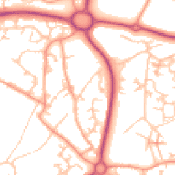 Daytime road noise heatmap for TF4 2BG