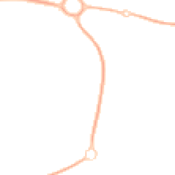 Night-time road noise heatmap for TF4 2BZ