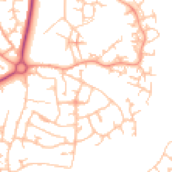 Daytime road noise heatmap for TF4 2DP