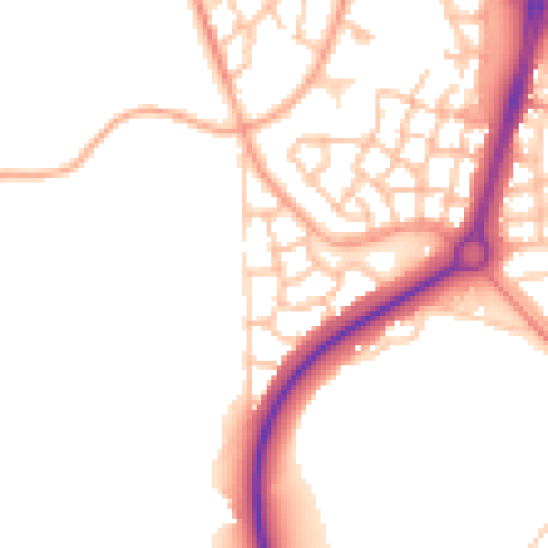 Daytime road noise heatmap for TF4 2FT