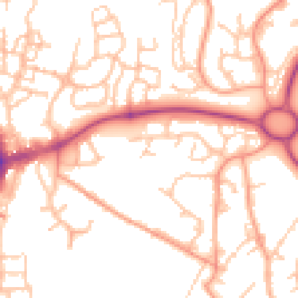 Daytime road noise heatmap for TF4 2GU