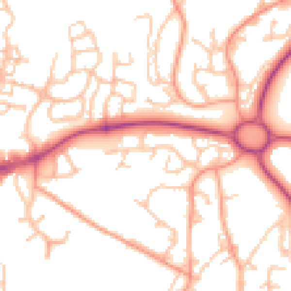 Daytime road noise heatmap for TF4 2GW