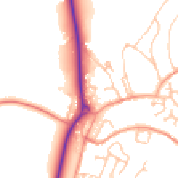 Daytime road noise heatmap for TF4 2PA