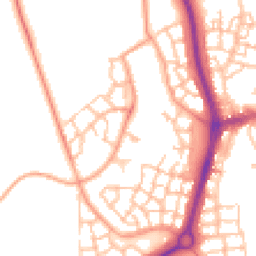 Daytime road noise heatmap for TF4 2PJ