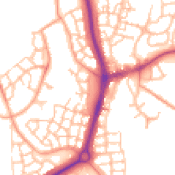 Daytime road noise heatmap for TF4 2PZ