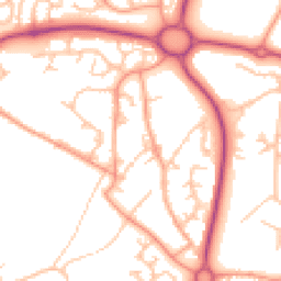 Daytime road noise heatmap for TF4 2QE