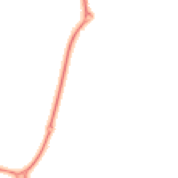Night-time road noise heatmap for TF4 3BU