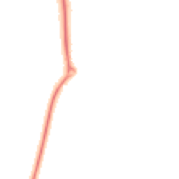 Night-time road noise heatmap for TF4 3BW