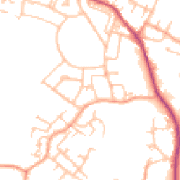 Daytime road noise heatmap for TF4 3EX