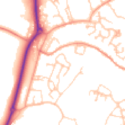 Daytime road noise heatmap for TF4 3FW