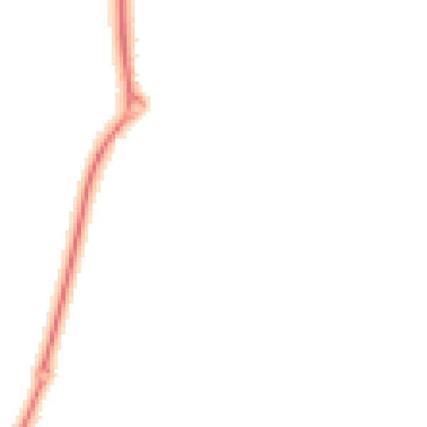 Night-time road noise heatmap for TF4 3FW