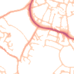 Daytime road noise heatmap for TF4 3GN