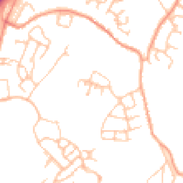 Daytime road noise heatmap for TF4 3GU