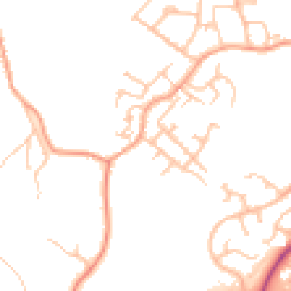 Daytime road noise heatmap for TF4 3HY
