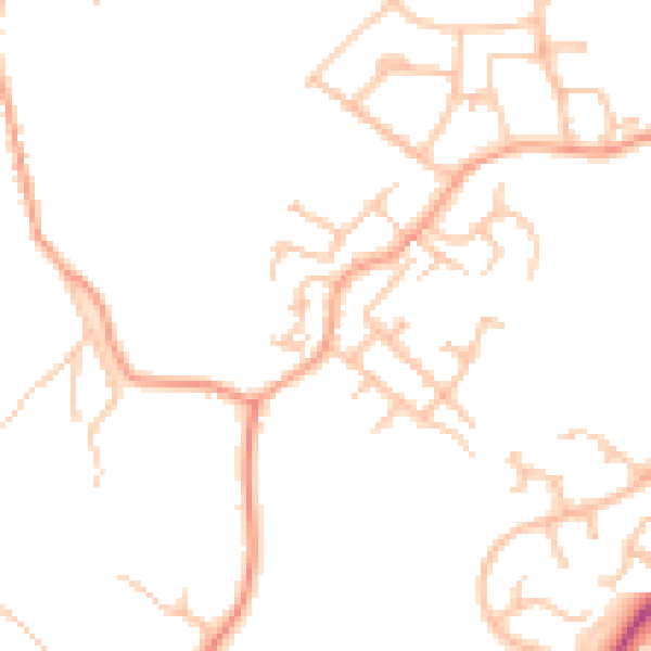Daytime road noise heatmap for TF4 3HZ