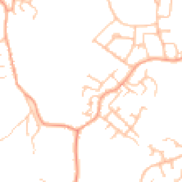 Daytime road noise heatmap for TF4 3JF