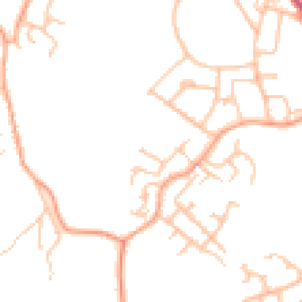 Daytime road noise heatmap for TF4 3JG