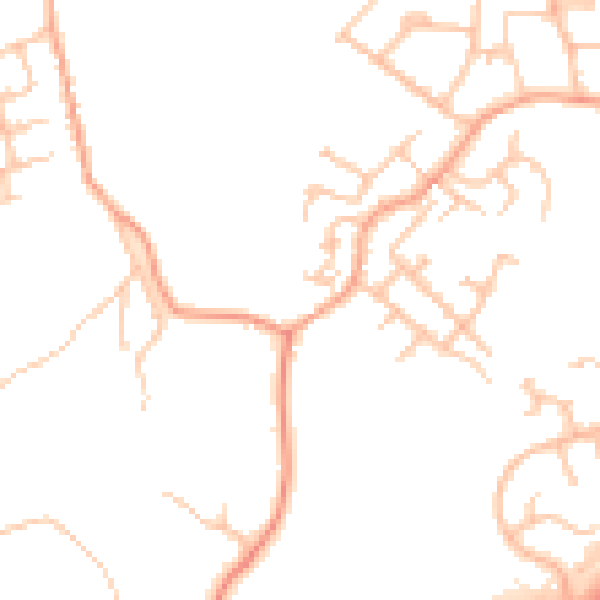 Daytime road noise heatmap for TF4 3JH
