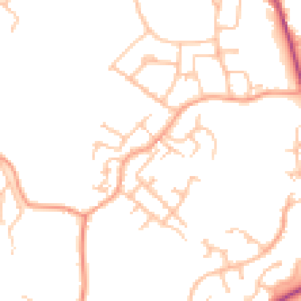 Daytime road noise heatmap for TF4 3LX