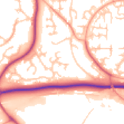 Daytime road noise heatmap for TF4 3TG