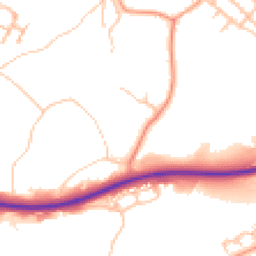 Daytime road noise heatmap for TF4 3TZ