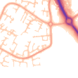 Daytime road noise heatmap for TF7 4AA