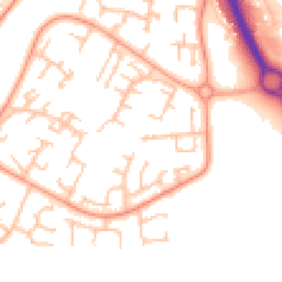 Daytime road noise heatmap for TF7 4AB