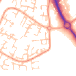 Daytime road noise heatmap for TF7 4AD