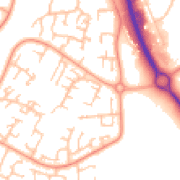 Daytime road noise heatmap for TF7 4AE
