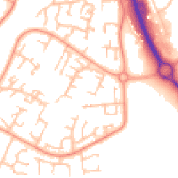 Daytime road noise heatmap for TF7 4AF