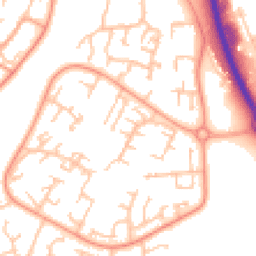 Daytime road noise heatmap for TF7 4AJ