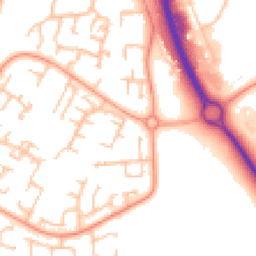 Daytime road noise heatmap for TF7 4AQ