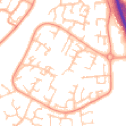 Daytime road noise heatmap for TF7 4AS