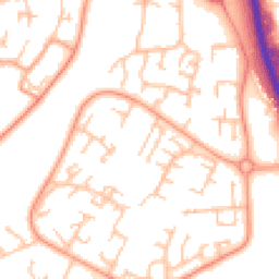 Daytime road noise heatmap for TF7 4AY