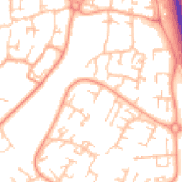 Daytime road noise heatmap for TF7 4AZ