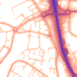 Daytime road noise heatmap for TF7 4BP