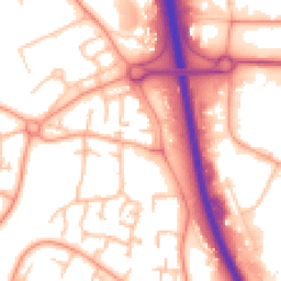 Daytime road noise heatmap for TF7 4BW