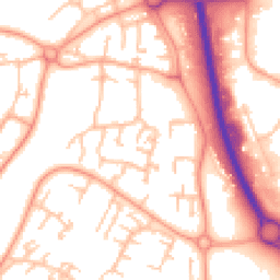 Daytime road noise heatmap for TF7 4DA