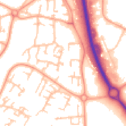 Daytime road noise heatmap for TF7 4DG