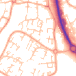 Daytime road noise heatmap for TF7 4DH