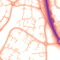 Daytime road noise heatmap for TF7 4DL