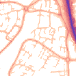 Daytime road noise heatmap for TF7 4DW