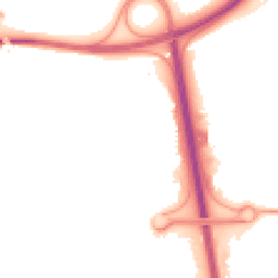 Night-time road noise heatmap for TF7 4GG