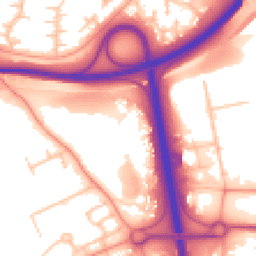 Daytime road noise heatmap for TF7 4GR
