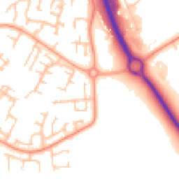 Daytime road noise heatmap for TF7 4JA
