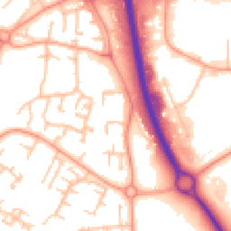 Daytime road noise heatmap for TF7 4JJ