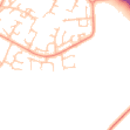 Daytime road noise heatmap for TF7 4LS